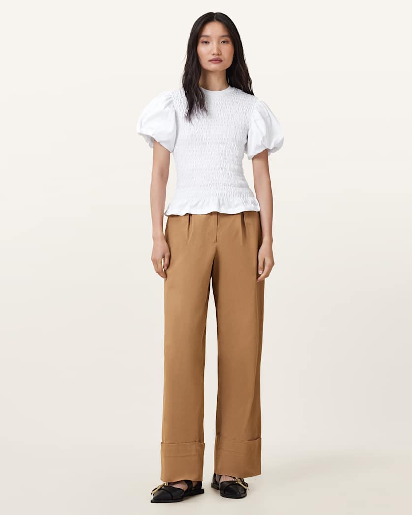 Dael Smocked Slim Top