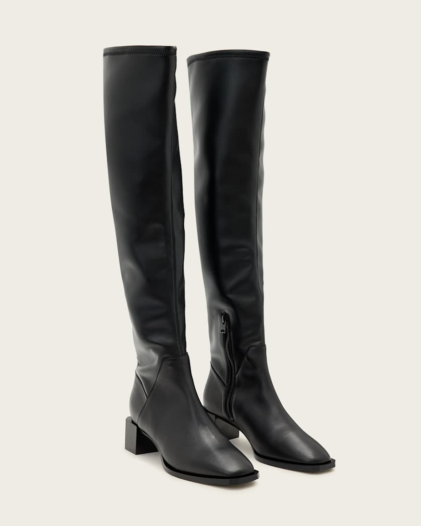 Avril Knee High Leather Boots