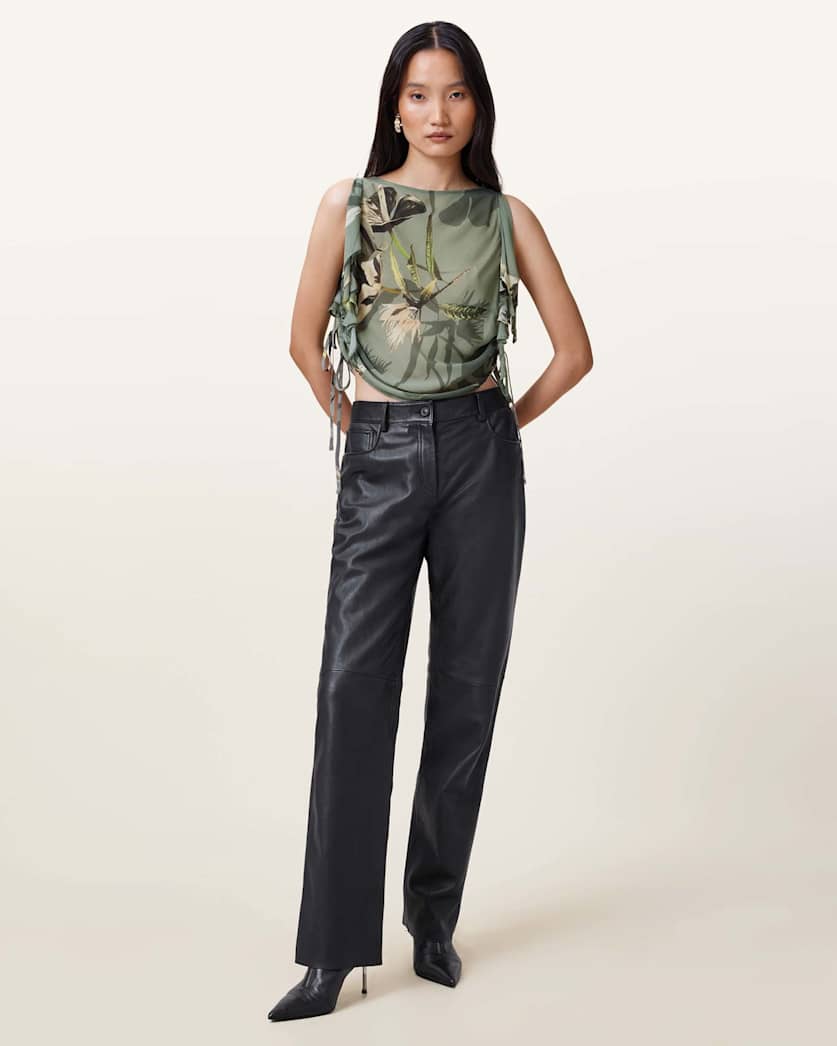 Bettie Floral Print Adjustable Drawcord Top