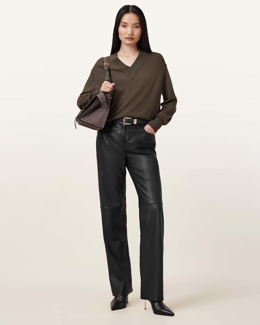 Julieana V Neck Wool Jumper