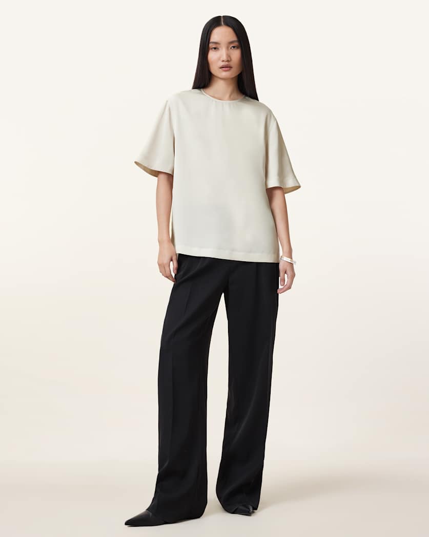 Amelie Satin Relaxed Fit T-Shirt