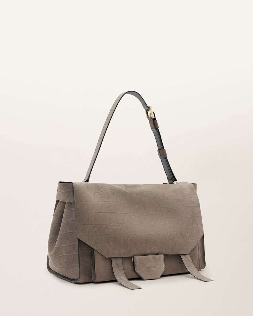 Ursa Crocodile Effect Leather Bag
