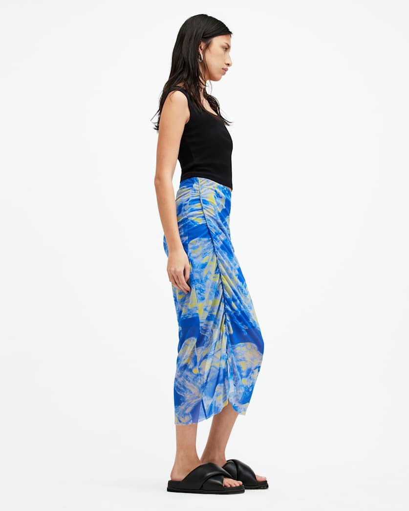 Nora Inspiral Mesh Midi Skirt