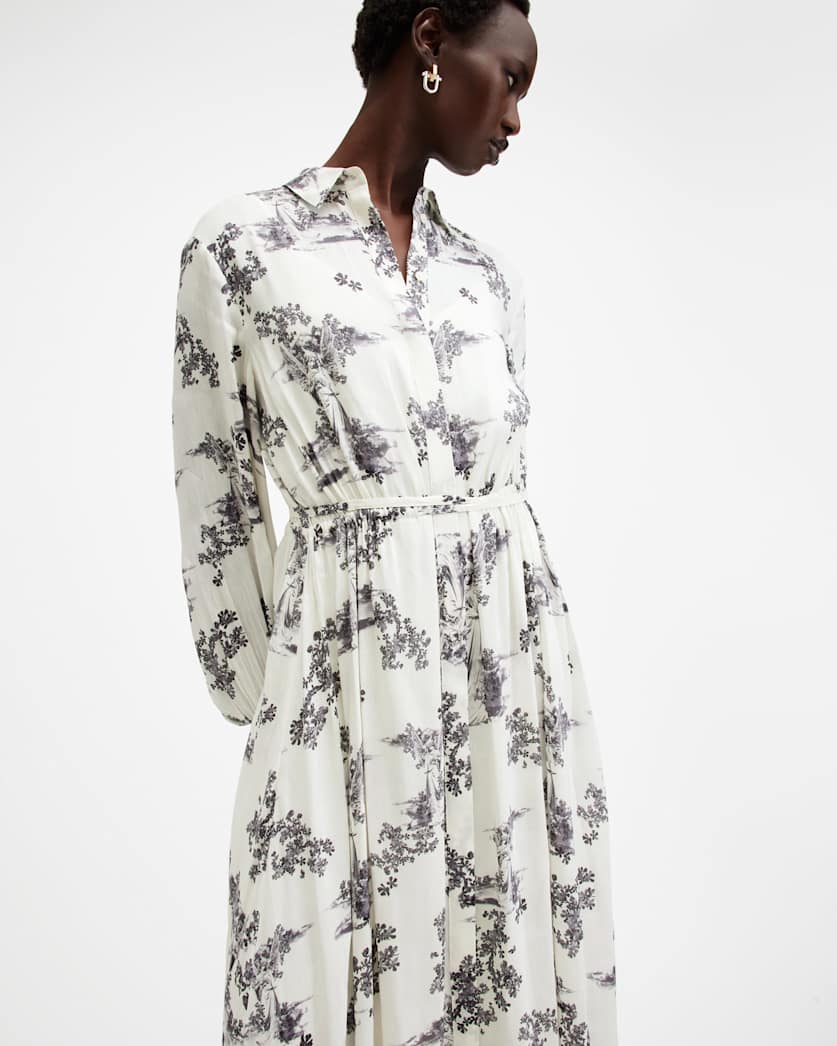 Skye Floral Asymmetric Hem Midi Dress