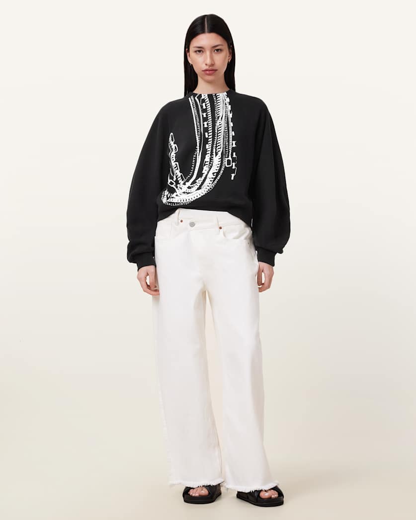 Metallo Dana Printed Zip Sweatshirt