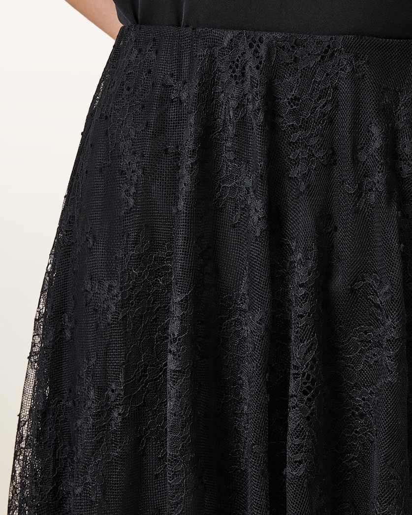 Josie Tiered Lace Midi Skirt