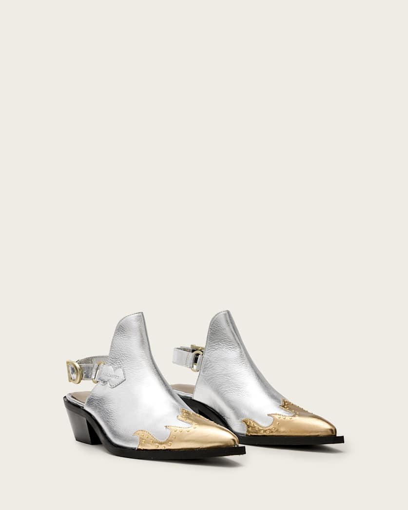 Desola Leather Western Mules