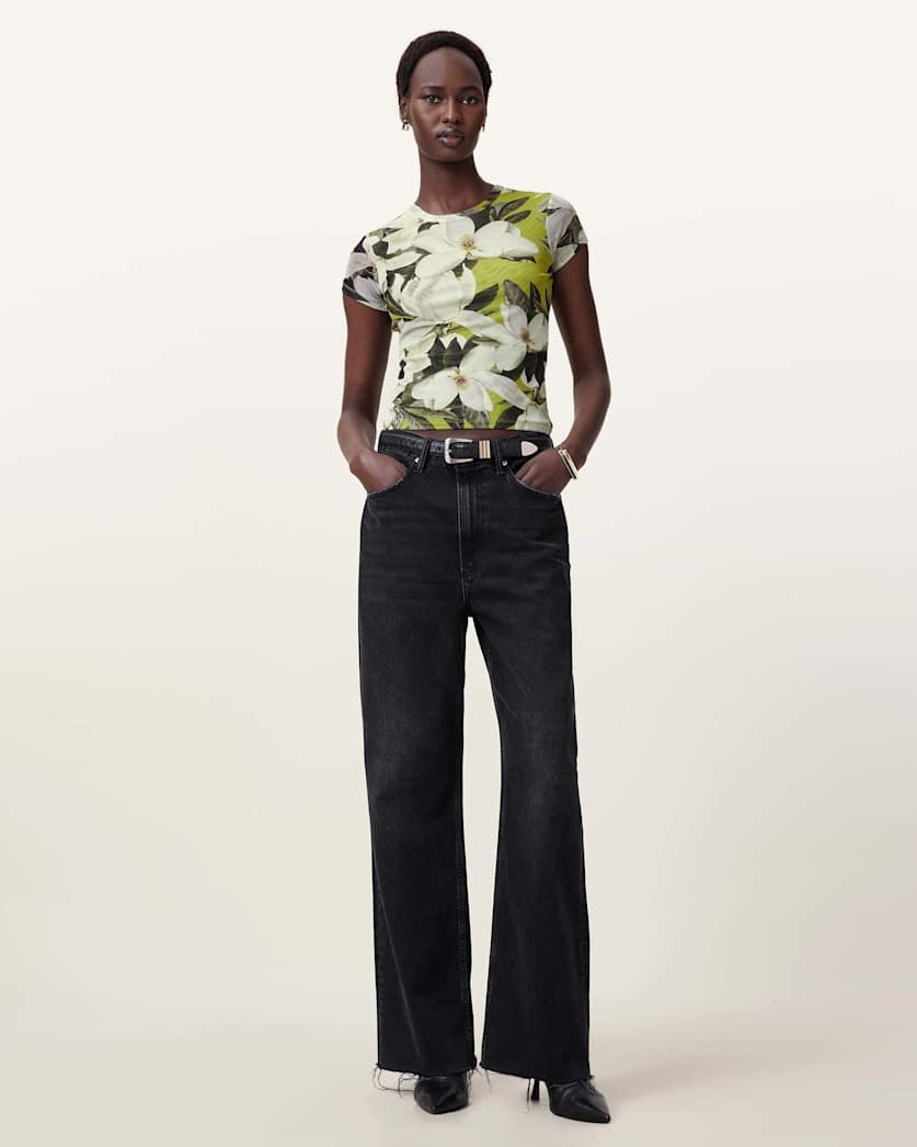 Ellie Mesh Floral Print T-Shirt