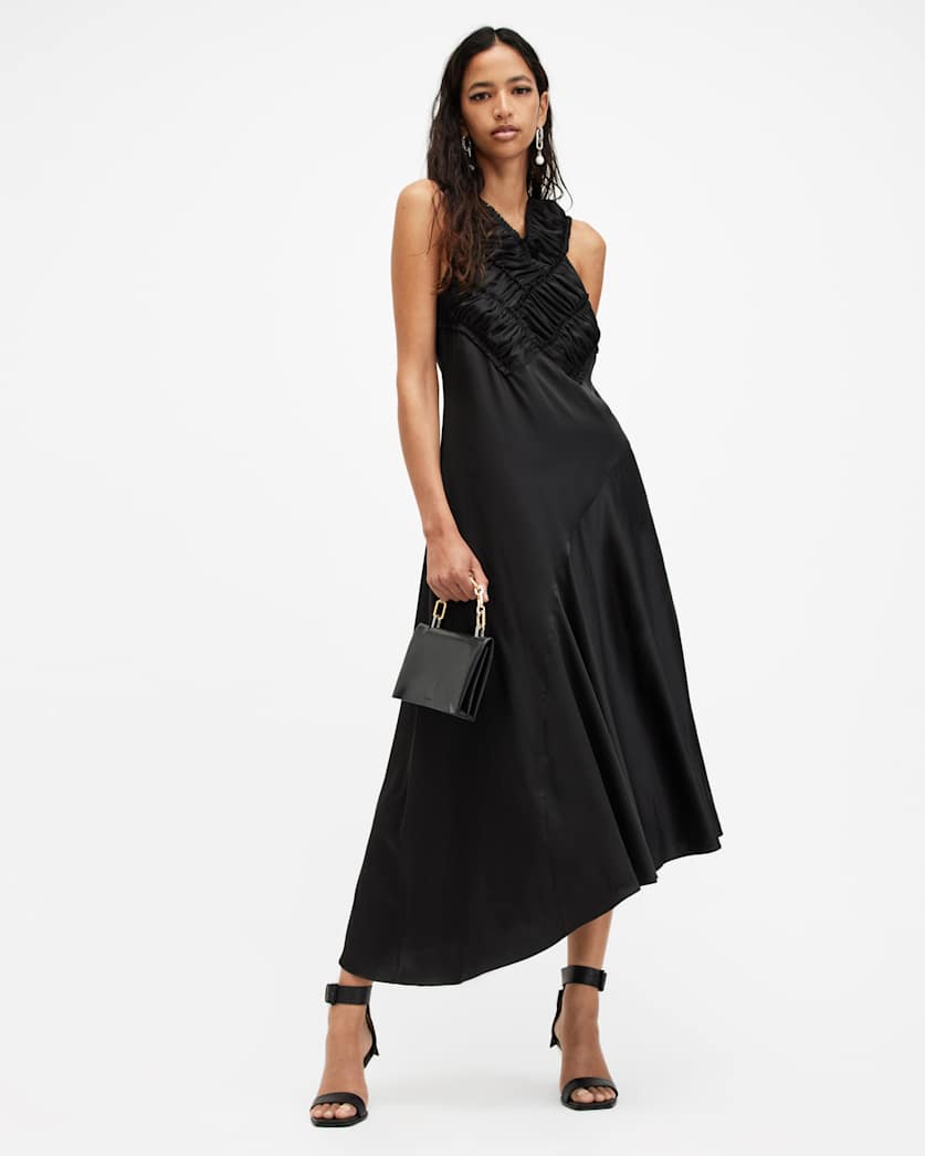 Mahree Gathered Slim Fit Midi Dress