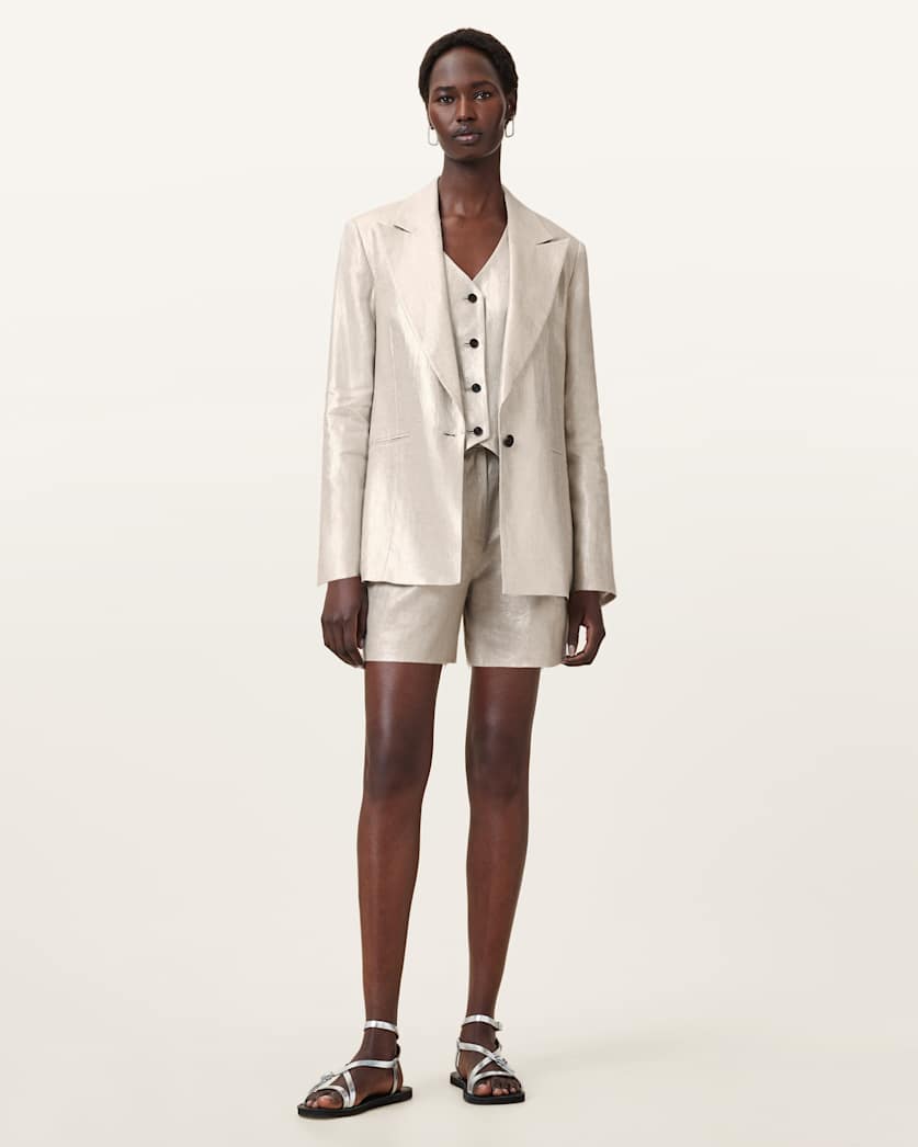 Averie Relaxed Fit Linen Blazer