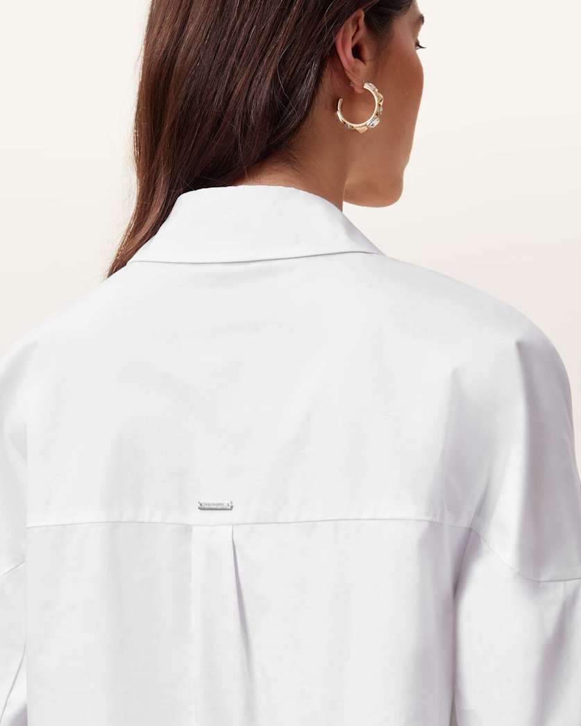 Toria Organic Cotton Dipped Hem Shirt