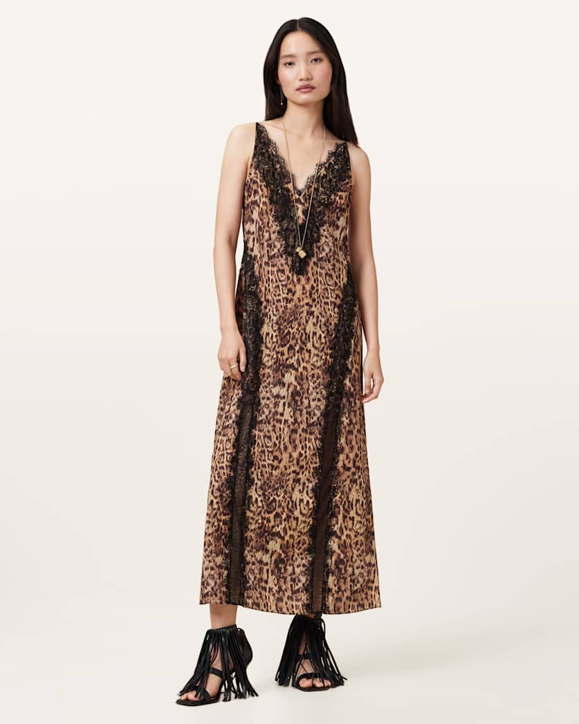 Melia Leopard Print Maxi Dress