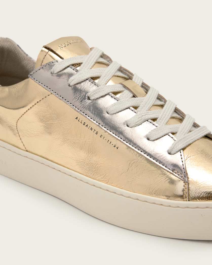 Shana Low Top Metallic Leather Trainers