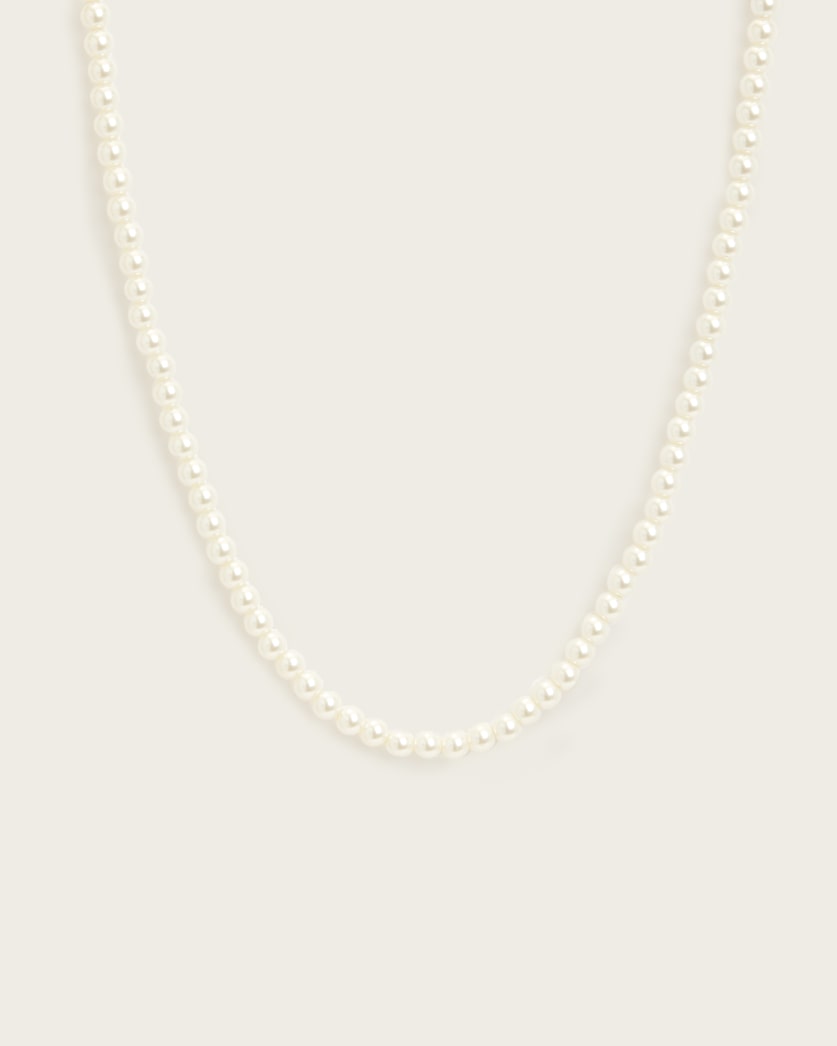 Pearl Carabiner Clasp Necklace