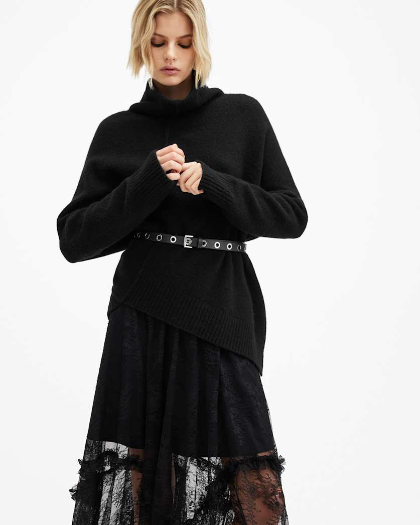Lock Roll Neck Relaxed Fit Jumper