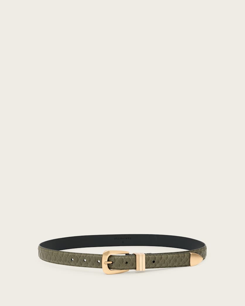 Nikita Snake Effect Leather Belt