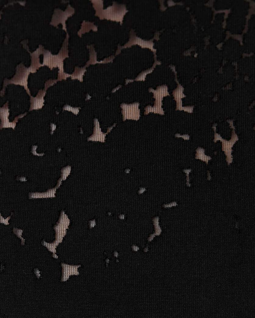 Anna Snake Print Devore T-Shirt