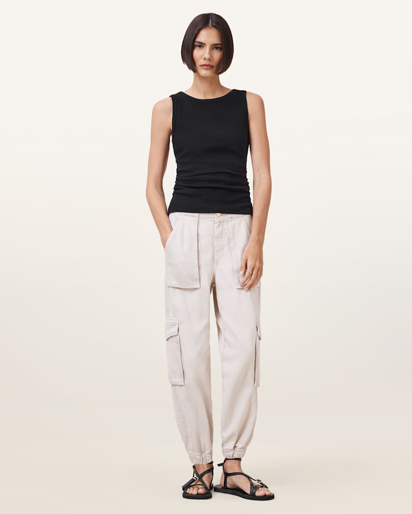 Katarina Boat Neck Slim Fit Tank Top