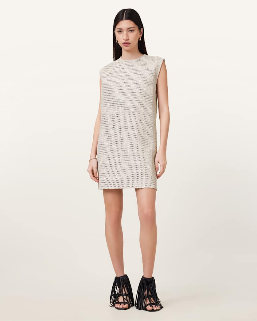 Nessa Woven Leather Mini Dress