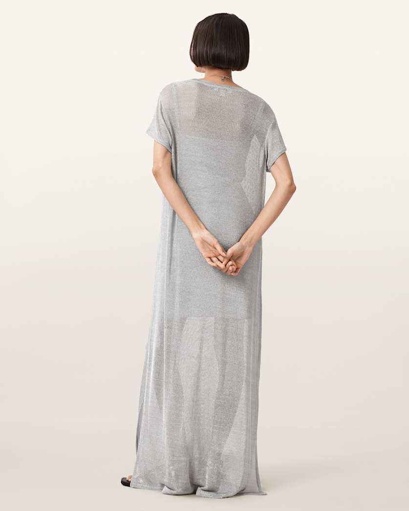 Thea Sparkle Sheer Maxi Dress