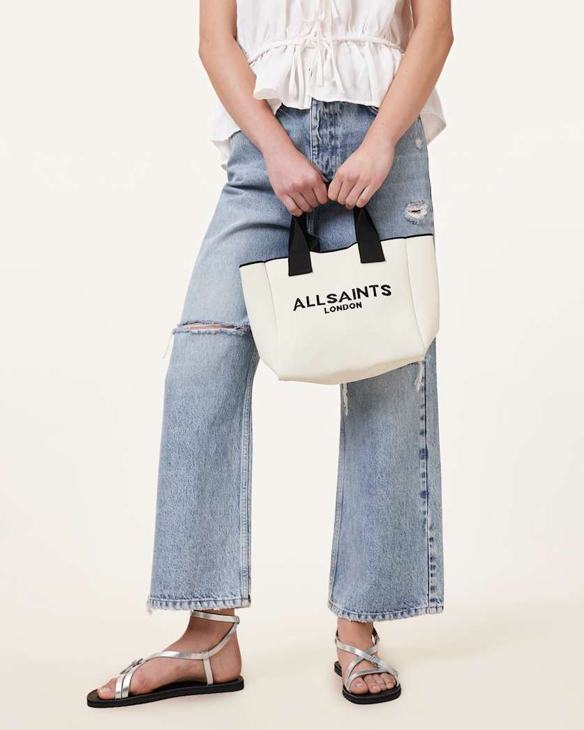 Izzy Logo Print Knitted Mini Tote Bag