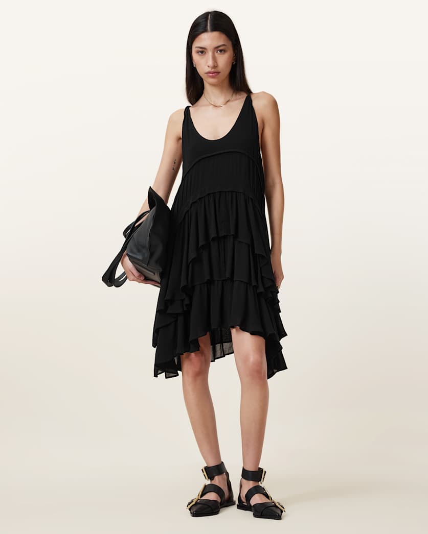 Cavarly Ruffled Mini Dress