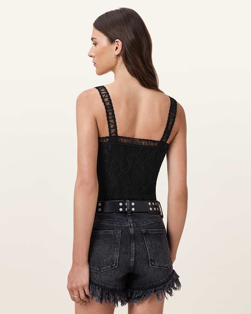 Vera Black Lace Bodysuit