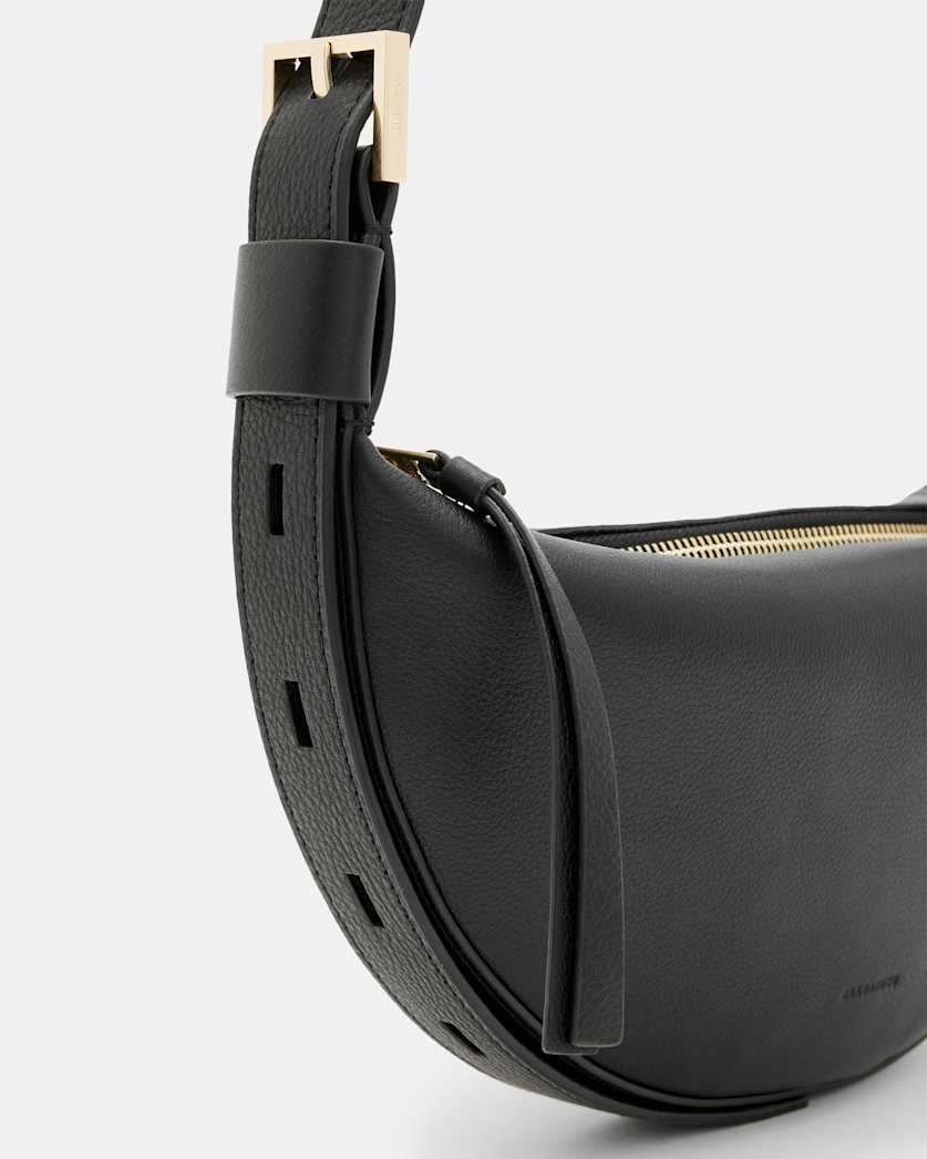Half Moon Leather Crossbody Bag
