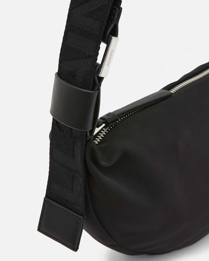Half Moon Nylon Crossbody Bag