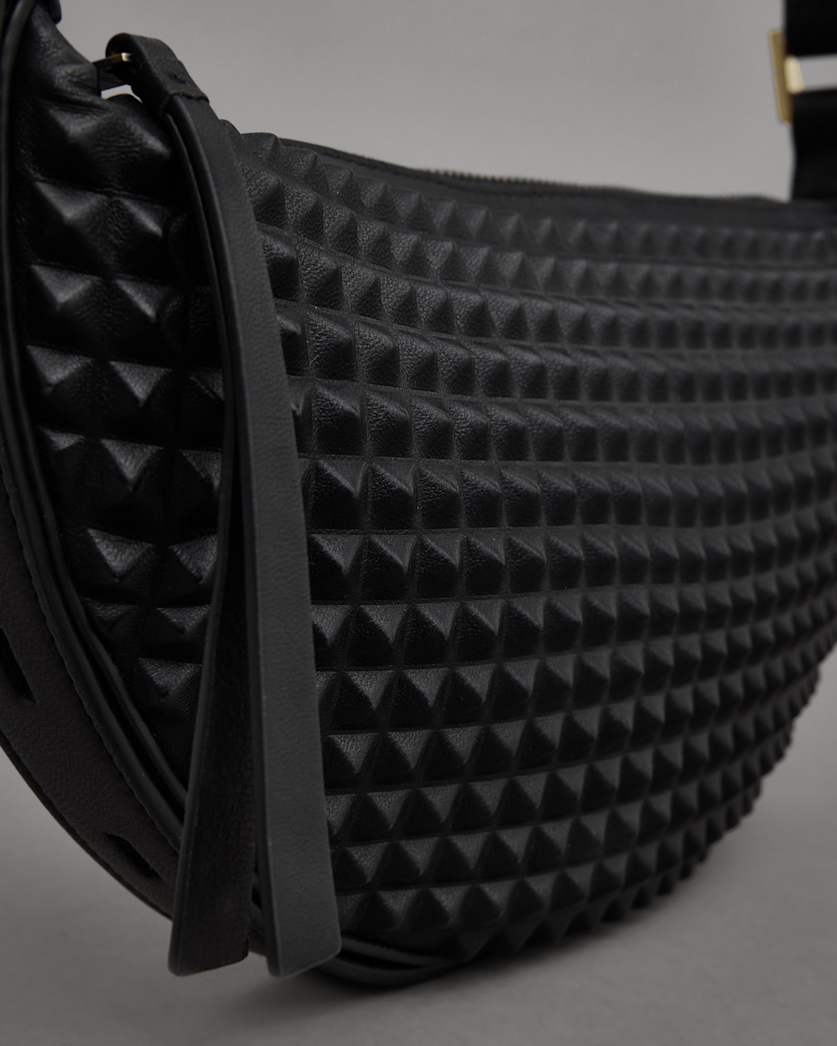 Half Moon Studded Crossbody Bag