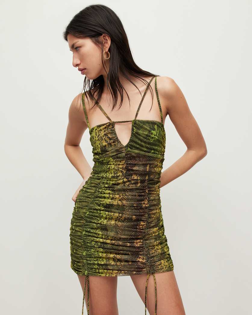 Gloria Ramona Snake Print Mini Dress