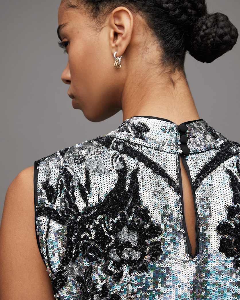 Harper Embellished Floral Mini Dress