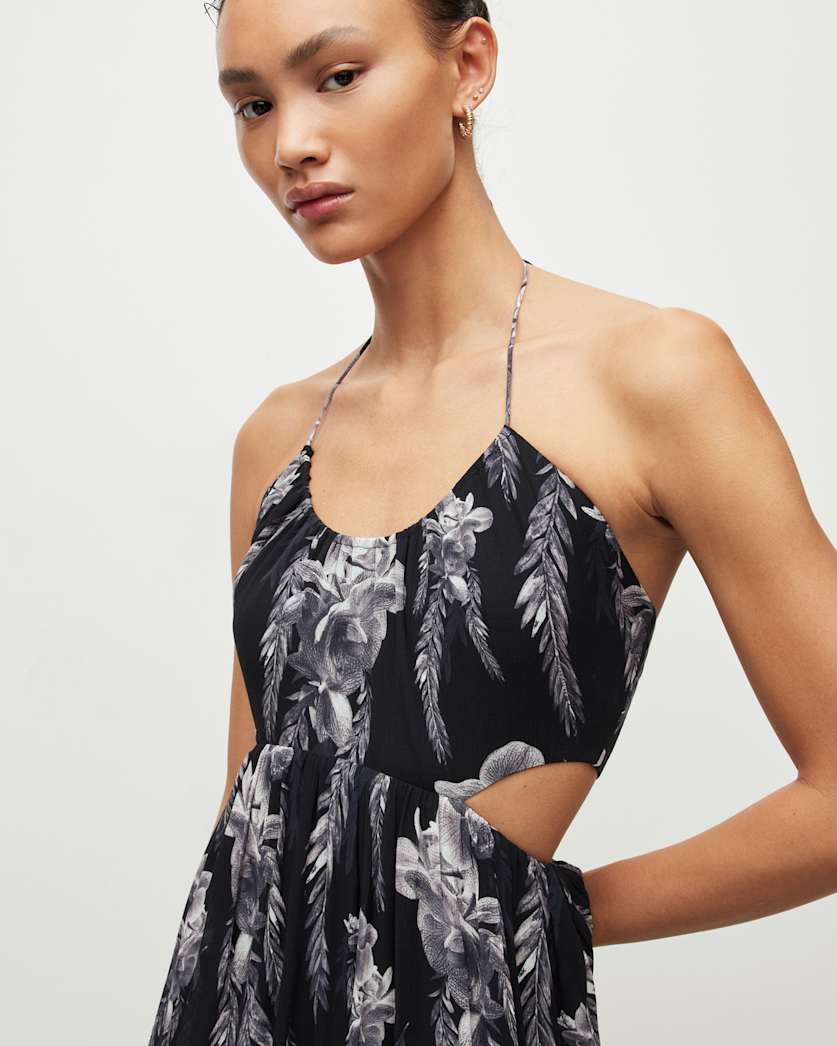 Tatum Mia Floral Cut Out Maxi Dress