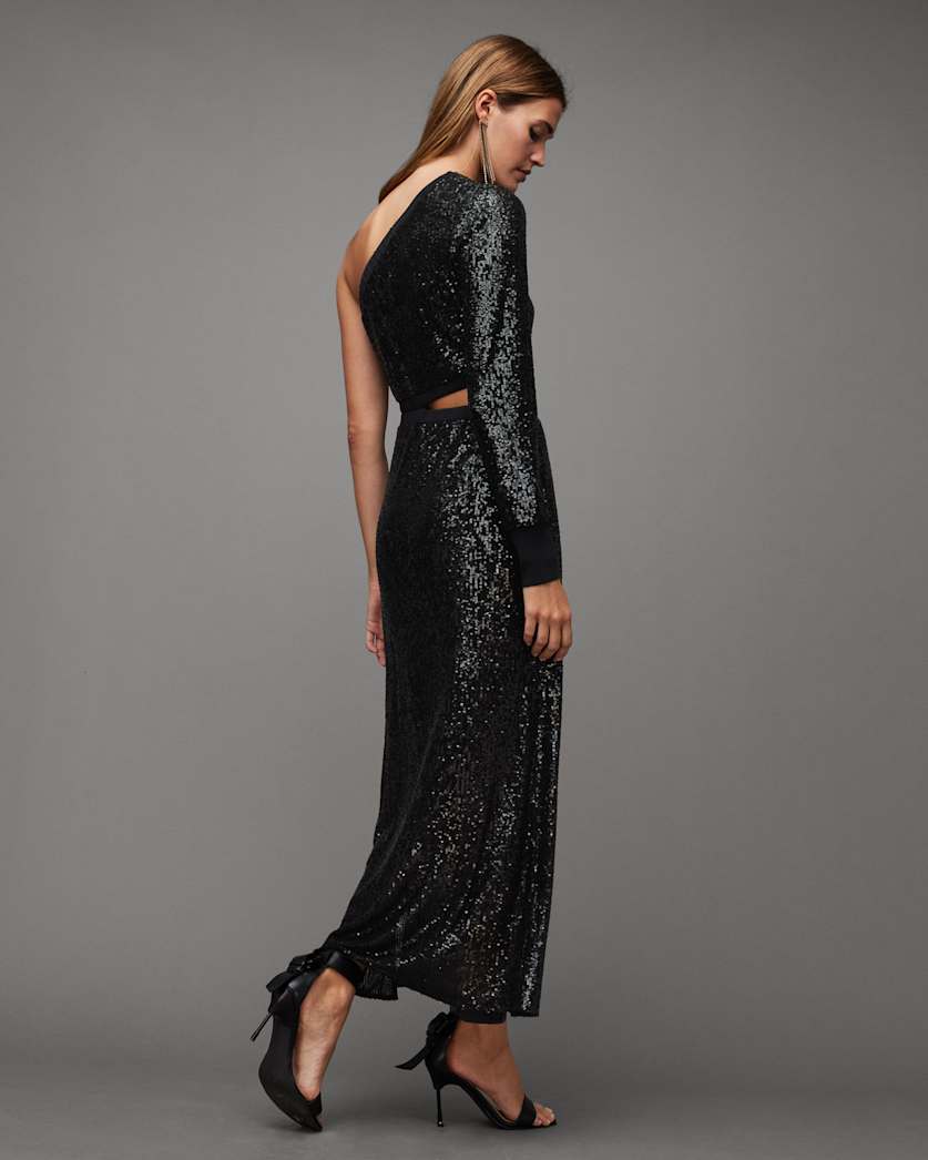 Daisy Topaz Sequin Cut Out Maxi Dress