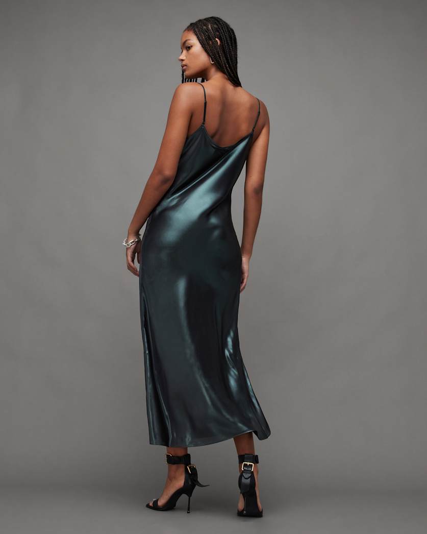 Hadley Metallic Midi Slip Dress