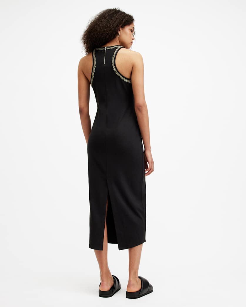 Cassidy Embellished Trim Midi Dress