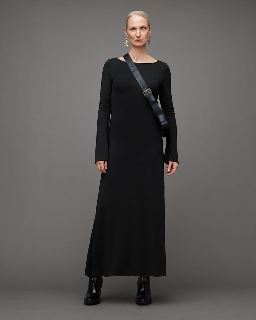 Carolina Long Sleeve Flared Maxi Dress