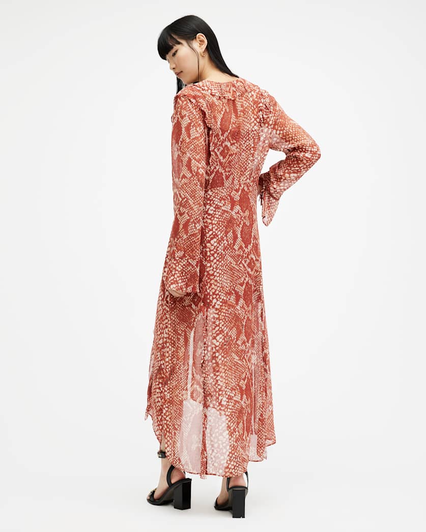 Liana Waimea Print V-Neck Maxi Dress