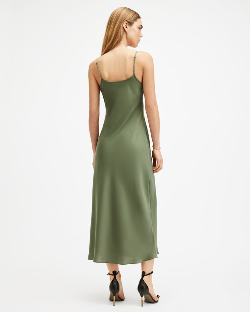 Bryony V-Neck Midi Slip Dress