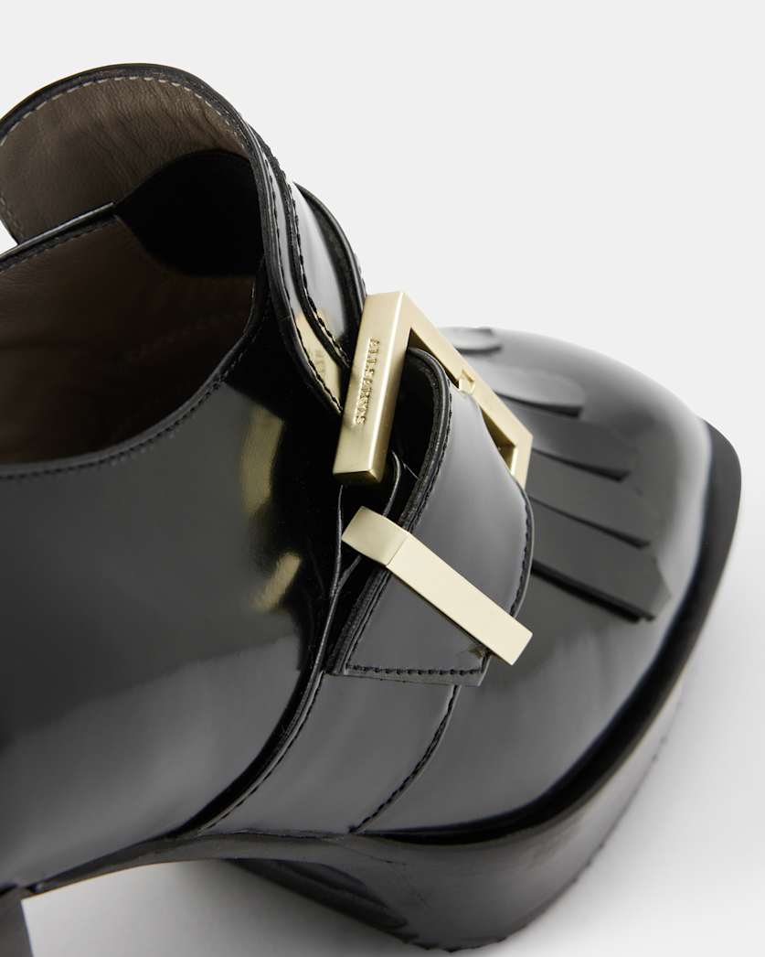 Zia Heeled Leather Loafers