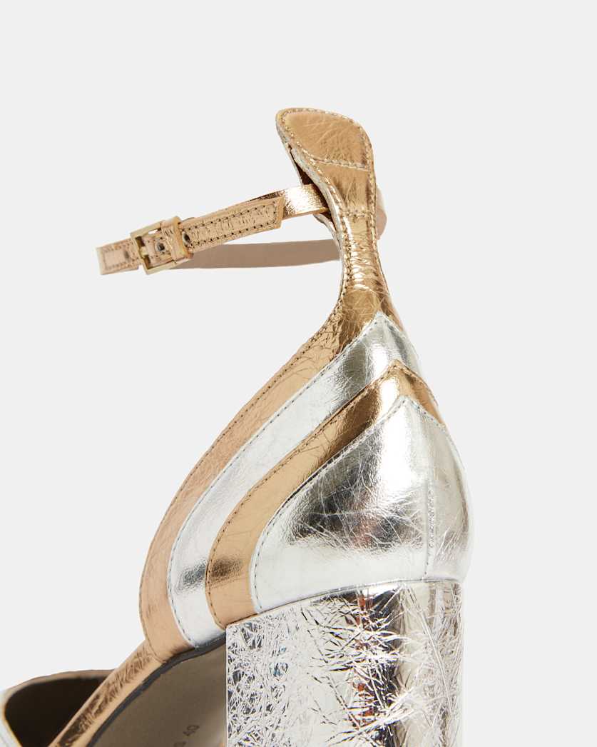 Tiffany Metallic Square Platform Heels