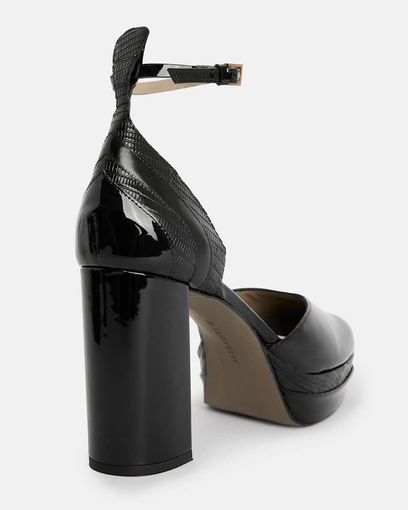 Tiffany Leather Square Platform Heels