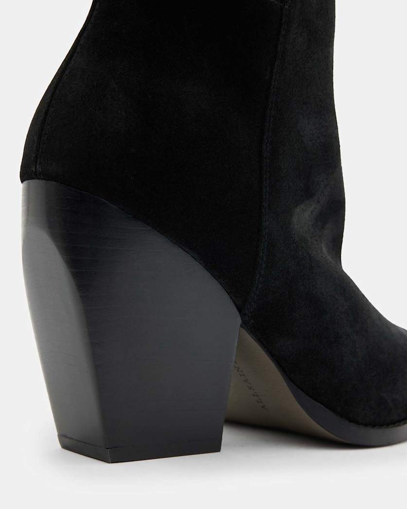 Reina Knee High Pointed Suede Boots