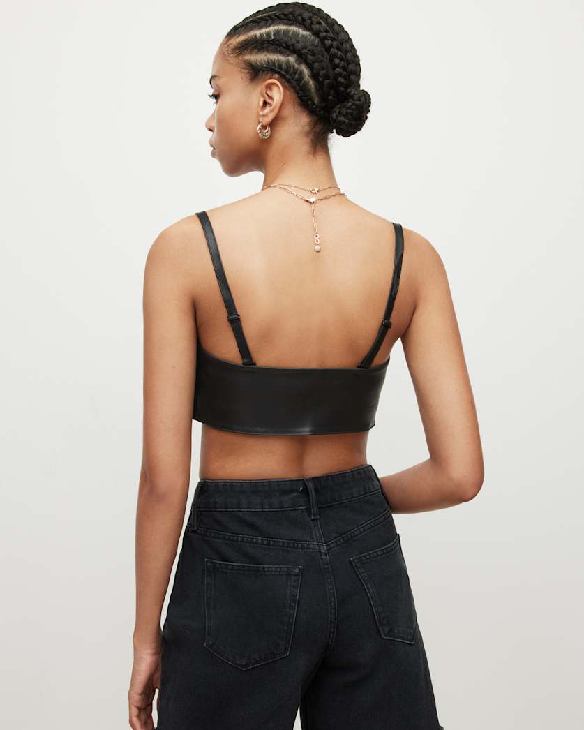 Betsy Leather Bandeau Top