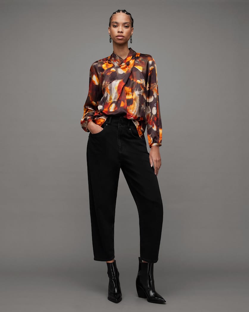 Zola Silk Blend High Neck Top