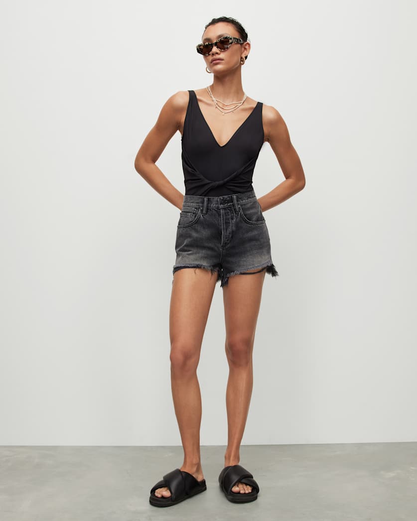 Georgia V-Neck Twisted Waist Swimsuit