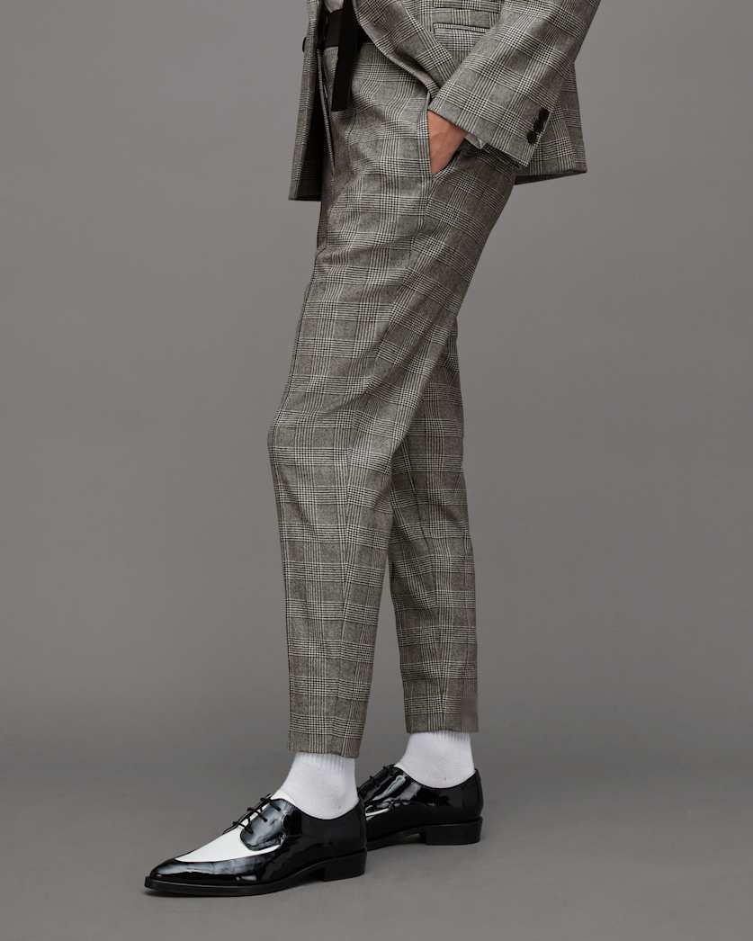 Bea Woven Checked Skinny Fit Trousers