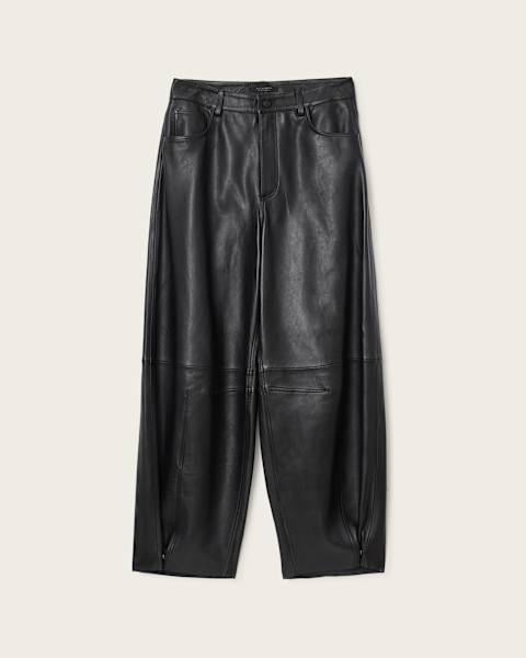 Jett Wide Leg Leather Trousers