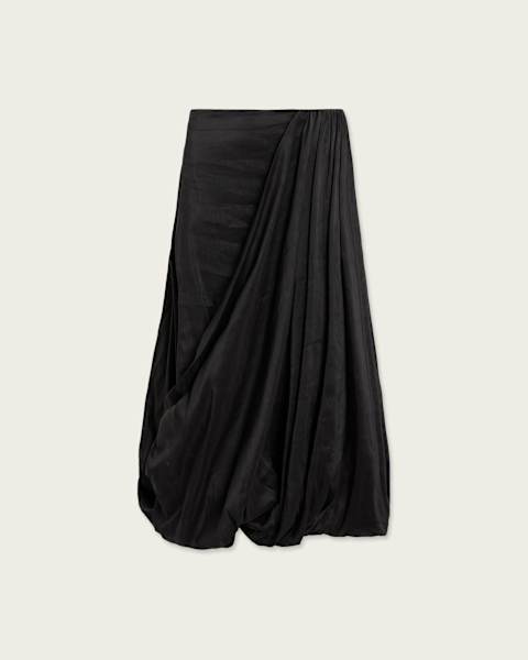Nia Draped Midi Skirt