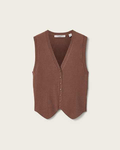 Cruz Ribbed Knitted Waistcoat